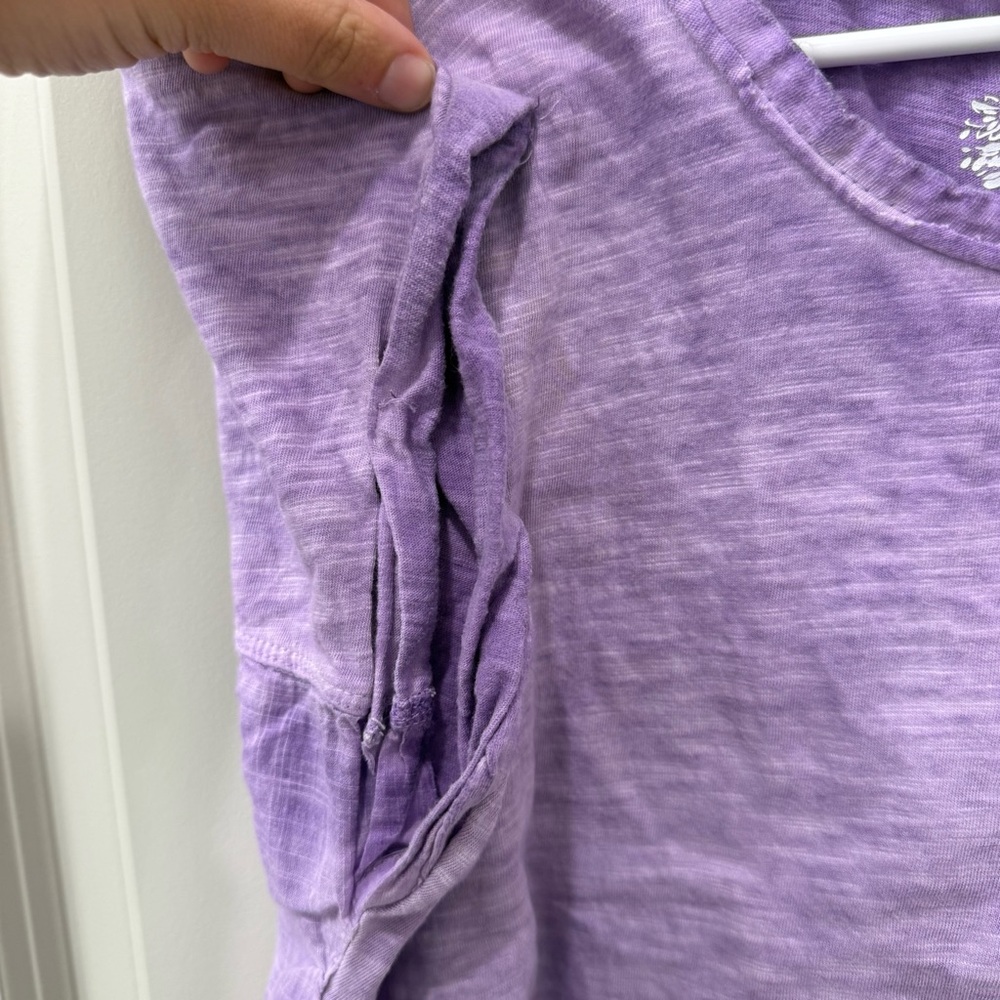 Pilcro Purple Heather Short Sleeve Tee Small Anthropologie Soft - Picture 4 of 6
